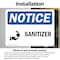 Signmission Sanitizer Sign With Symbol, 24 in W x Rectangle, Vinyl Decal OS-2PACK-NS-D-1824-L-18240 - alternate 5